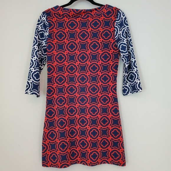 Tracy Negoshian Lattice Pattern Dress - Picture 2 of 12